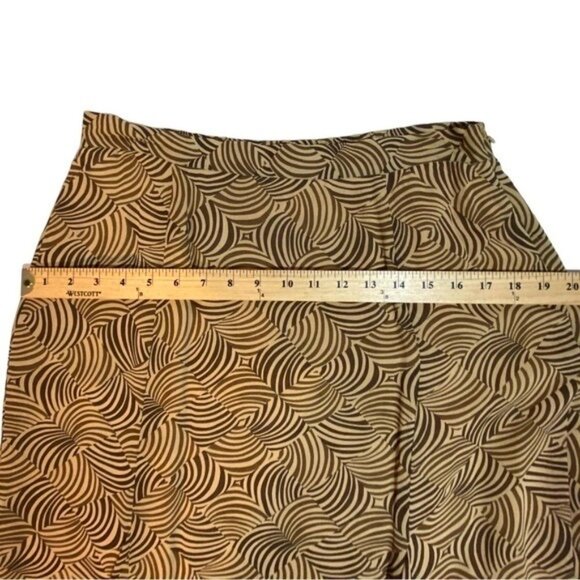 Liz Claiborne Brown & Tan Swirl Women's S/M Pet Top & Skirt Set Asymmetrical Hem - Picture 5 of 14